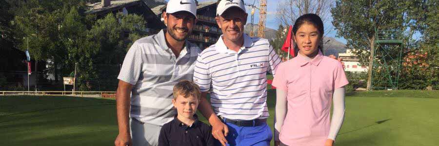 Elliott Andrews tee it up with European Tour Stars Luke Donald and Alexander Levy 